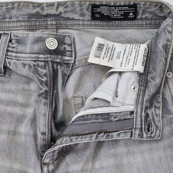 Jack & Jones jeans Erik anti fit hard washed light grey men's size 28/32 - Picture 11 of 16